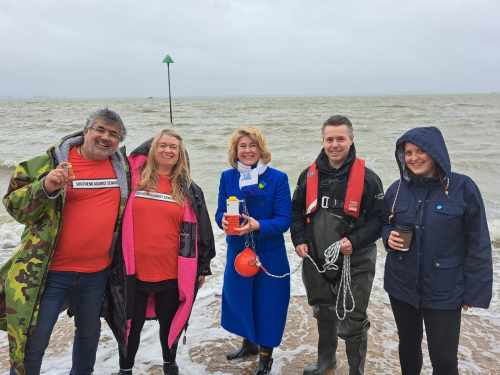 THE MP for Southend West conducted a Chalkwell beach-side meeting with water firm bosses and other agencies to discuss efforts to improve water quality.