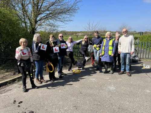  Rochford District litter pickers were out around Cheery Orchard clearing rubbish off the paths, when they found a number of L driving learner plates.