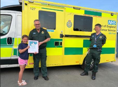 Leigh On Sea News. Recognised For Bravery - A YOUNG girl from Hockley has been awarded for her bravery in phoning 999 when her mother collapsed.