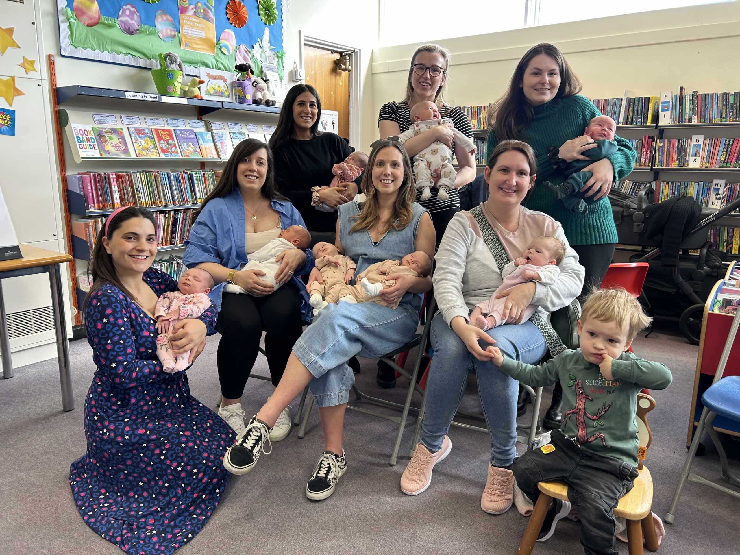 Leigh On Sea News: Baby Record Breakers - RAYLEIGH library welcomed its youngest ever new members, when eight babies from an NCT group signed up to join their local library, with the youngest being just two weeks old. 