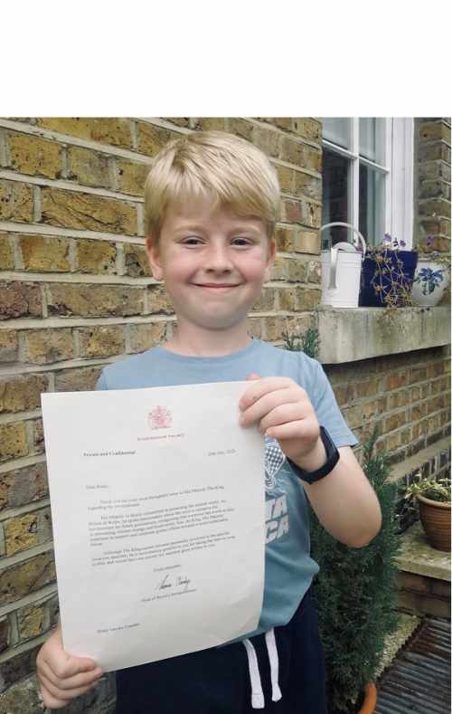 Leigh On Sea News. Young Eco Warrior - A YOUNG eco warrior is over the moon after he received some very special correspondence from Buckingham Palace.