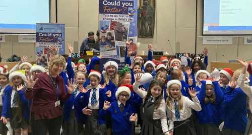 Leigh On Sea News: Debut Carol Concert - A SCHOOL choir from Leigh made their debut performance in the Council Chamber at the Civic Centre on Monday December 11 to help raise awareness of Southend City Council’s recruitment drive for new foster carers.