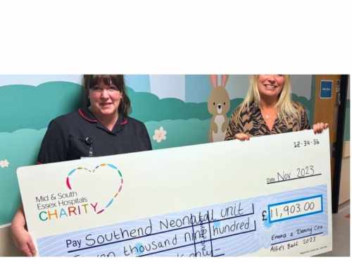 Leigh On Sea News: Neonatal Unit Donation - ASHINGDON-based parents and longstanding supporters of Southend Hospital’s Neonatal Intensive Care Unit (NICU) have made their most recent donation of £11,903, following a successful evening of fundraising in July.