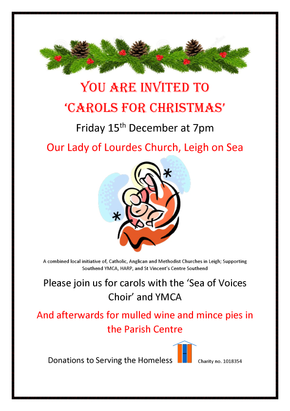 Leigh On Sea News: ‘Carols for Christmas’ – LEIGH charity Serving the Homeless will be holding its final fundraising event, ‘Carols for Christmas’, on Friday December 15, after 30 years of supporting the area’s homeless.