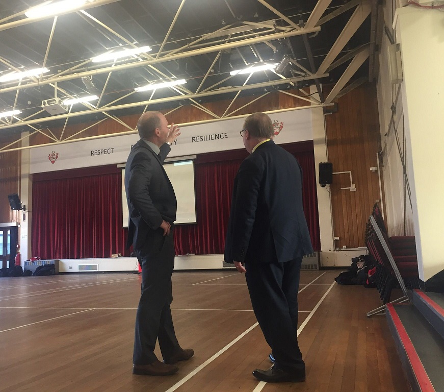 Leigh On Sea News: Protection Against RAAC - RAYLEIGH and Wickford MP, Mark Francois, was shown the results of precautionary work, to protect staff and pupils, during his recent visit to a local secondary school.