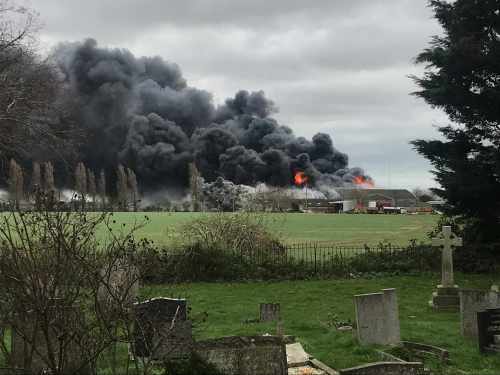 Leigh On Sea News: Stambridge Fire - OVER 80 fire fighters tackled a huge industrial blaze in Great Stambridge on Christmas Eve.