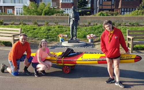 Leigh On Sea News: Rescue Kayaks Donated - ANNA Firth, the Conservative Candidate for Southend West & Leigh, presented two additional Shark Rescue/Patrol Kayaks to Chalkwell Lifeguards Club