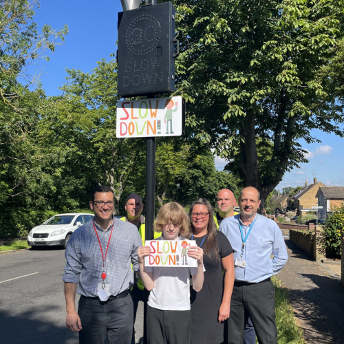 Leigh On Sea News: Pupil Design Road Sign - A LEIGH school pupil with an interest in road signs has made his mark on the community with a traffic calming design.