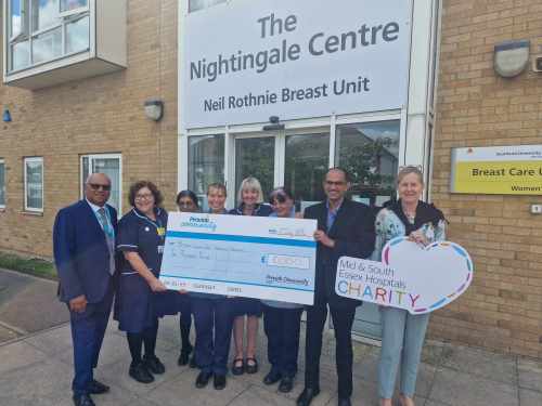 Leigh On Sea News: Donation To Help - A HUSBAND has donated £10,000 to the Breast Cancer Unit at Southend Hospital, in gratitude for the outstanding care his wife received.