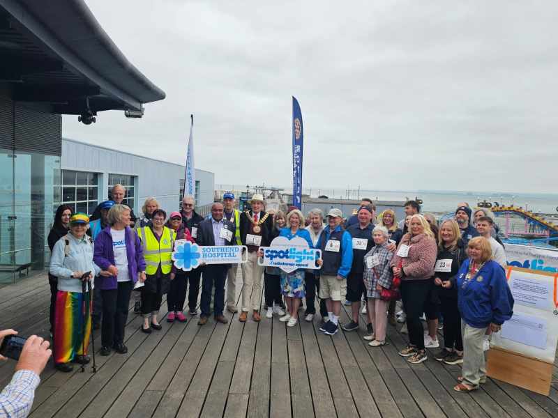 Leigh On Sea News: 21st Pier Walk - LEIGH, Thorpe Bay and Hadleigh Castle Rotary Clubs’ annual charity event raised over £3,000 for Southend Hospital.
